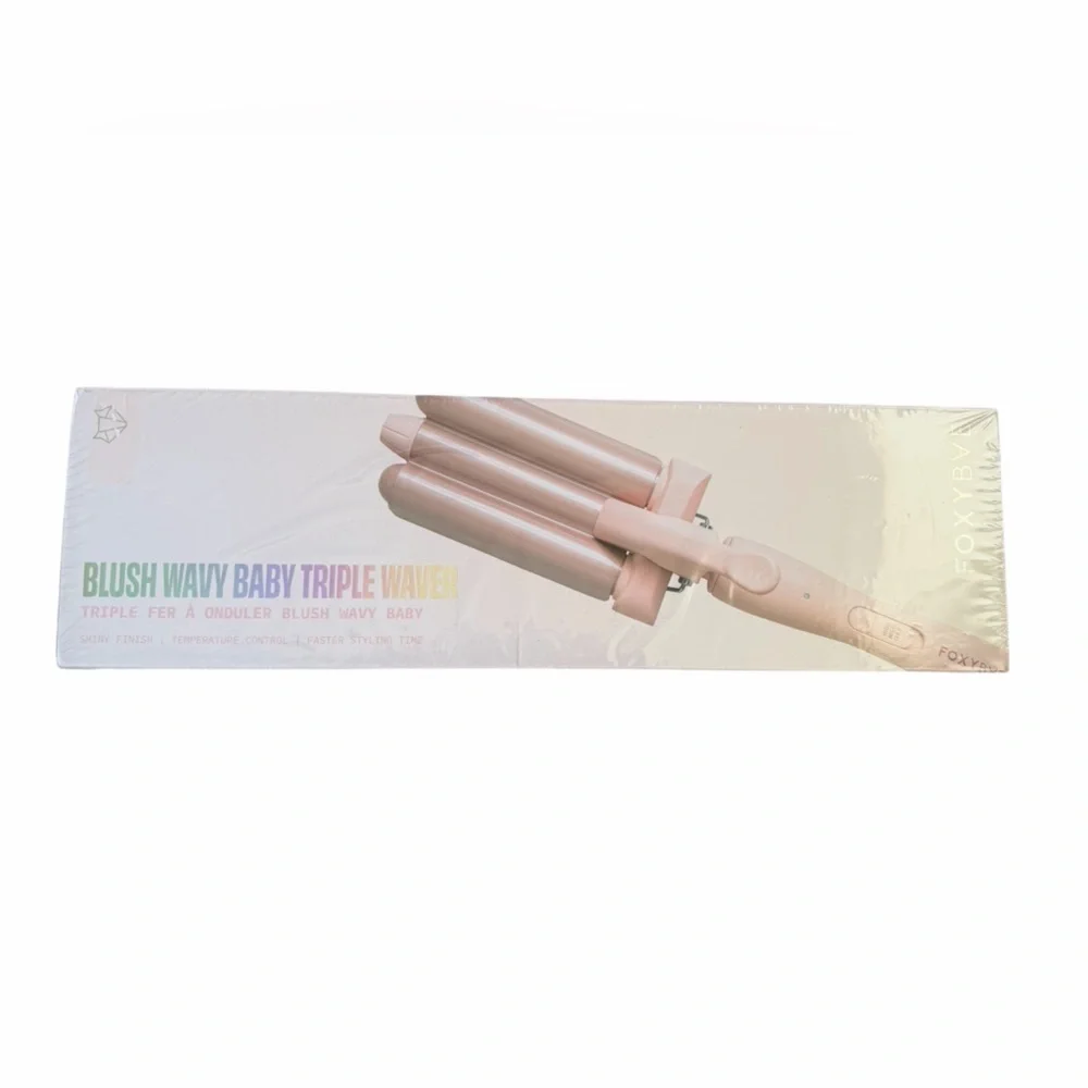 FoxyBae Baby Blush Wavy Baby Triple 3 Barrel Hair Waver Crimper Curler Iron